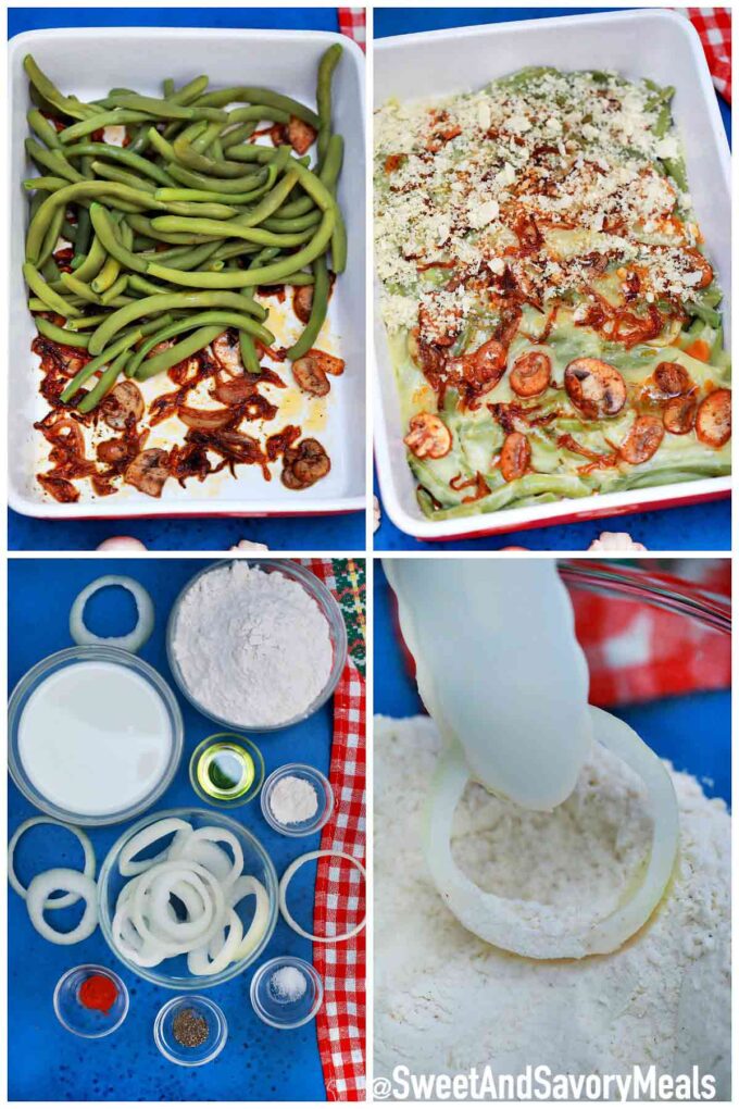 steps how to make vegan green bean casserole