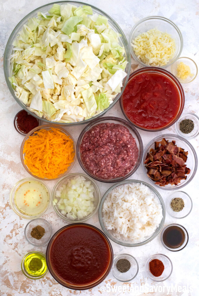 stuffed cabbage casserole ingredients