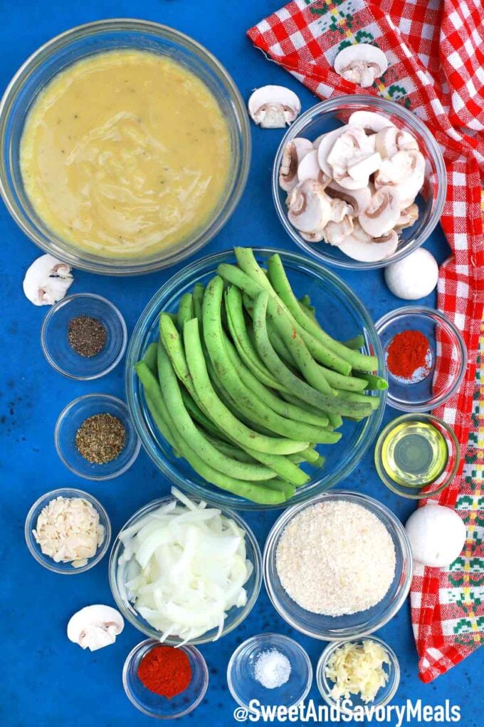 vegan green bean casserole ingredients