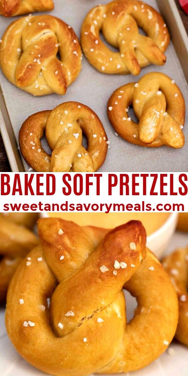 easy baked soft pretzels pin