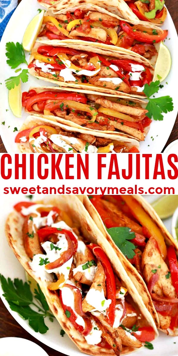 easy chicken fajitas pin