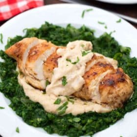 chicken Florentine with spinach