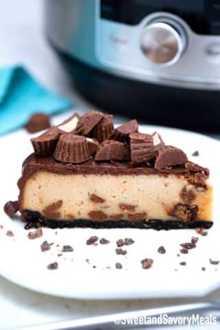 instant pot peanut butter cheesecake slice