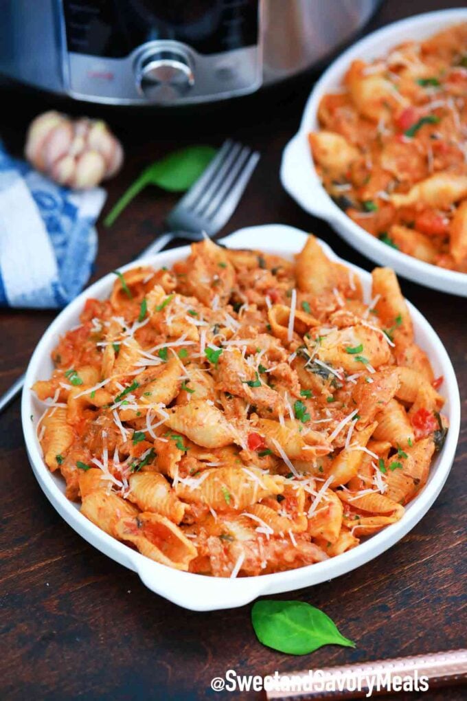 Instant Pot Spicy Sausage Pasta Sweet and Savory Meals