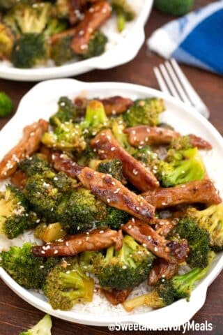 Panda Express beef and broccoli with rice