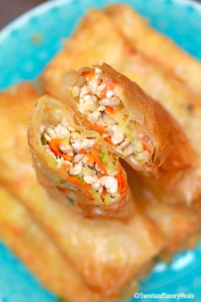 Vegetable and Chicken Egg Rolls — COOKING WITH THE PAN