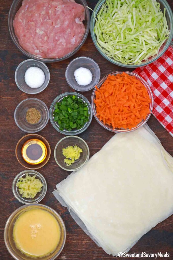 chicken egg rolls ingredients