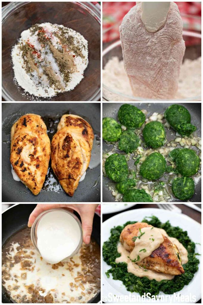 steps how to make chicken Florentine