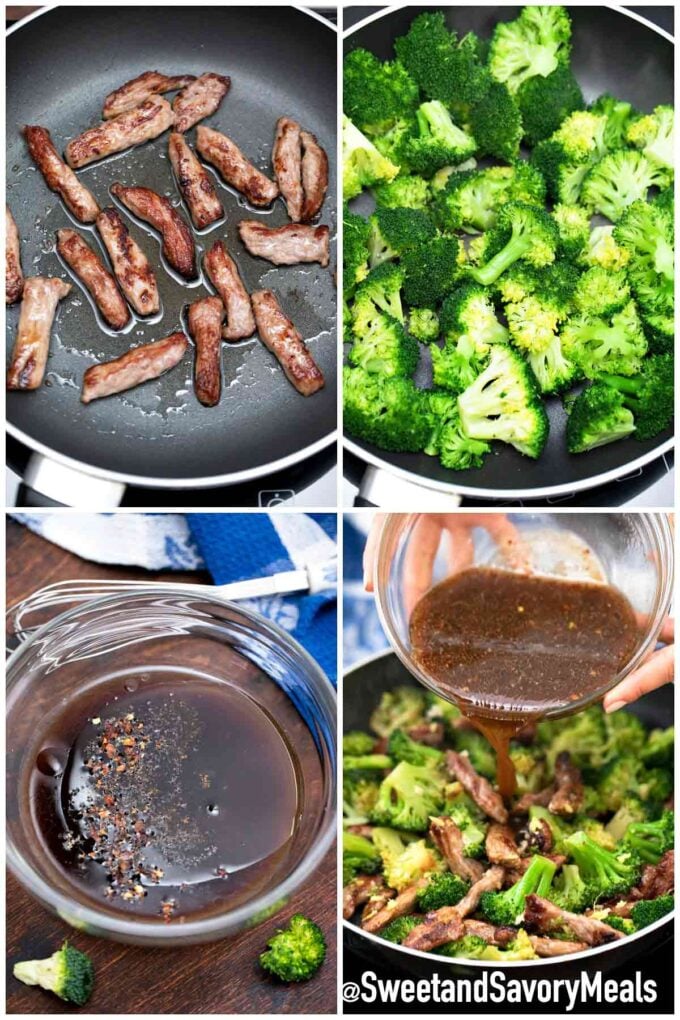 steps how to make Panda Express beef and broccoli