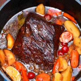 Dr. pepper pot roast with maraschino cherries