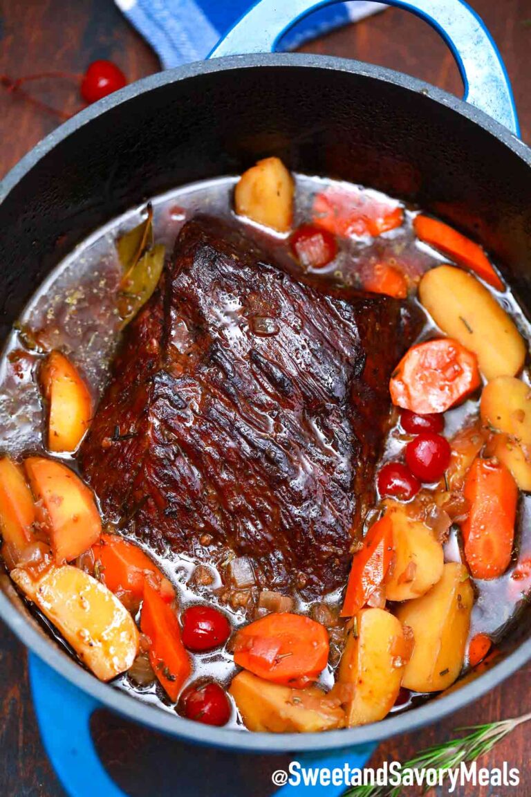 Dr. pepper pot roast with maraschino cherries