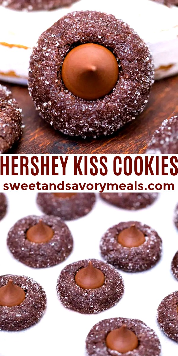 easy hershey kiss cookies pin