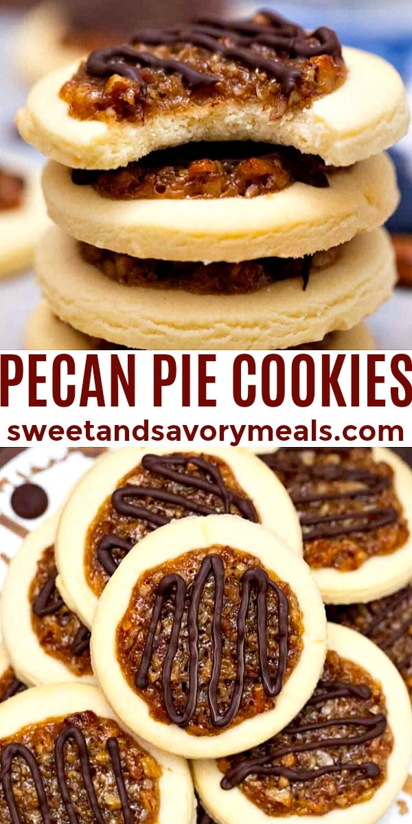 easy pecan pie cookies pin