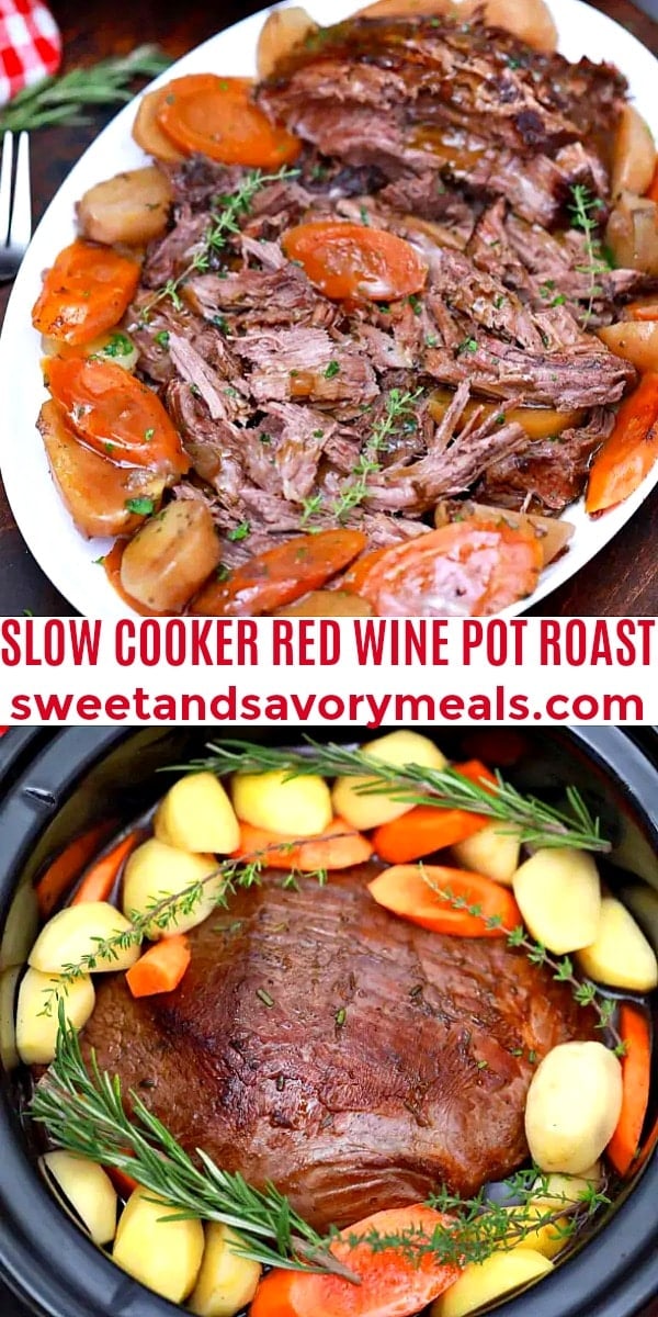 Crockpot Pot Roast made with Red Wine - The Schmidty Wife