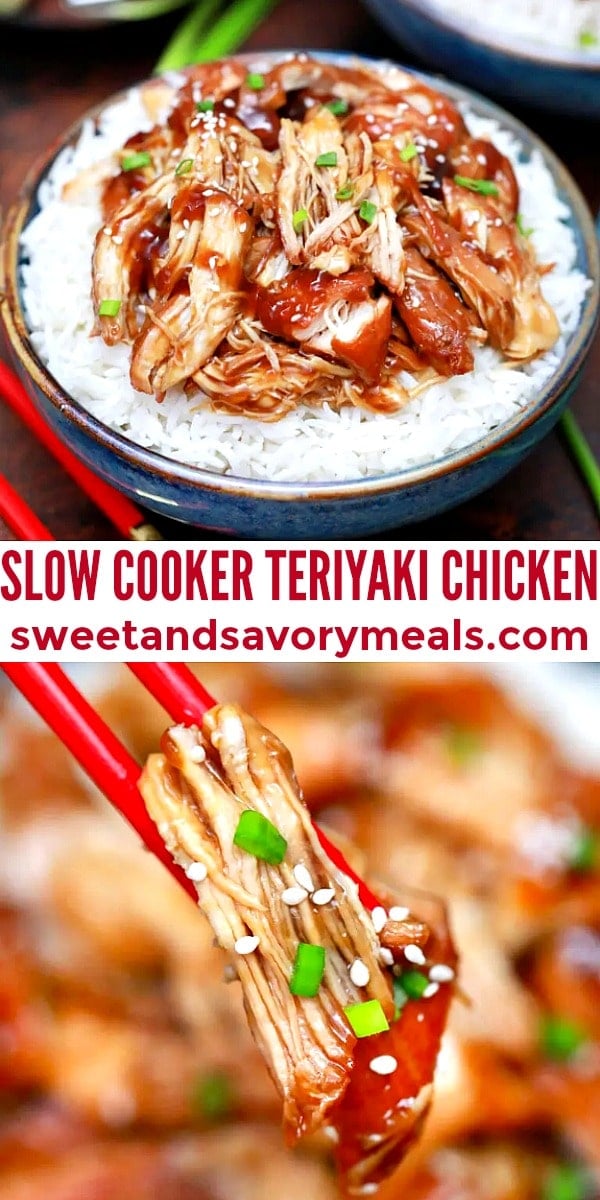 easy slow cooker teriyaki chicken pin