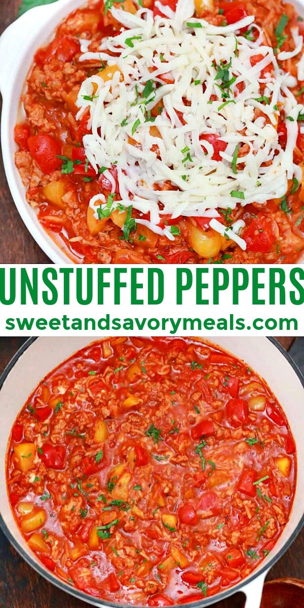 easy unstuffed peppers pin