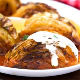 caramelized cabbage in tomato sauce