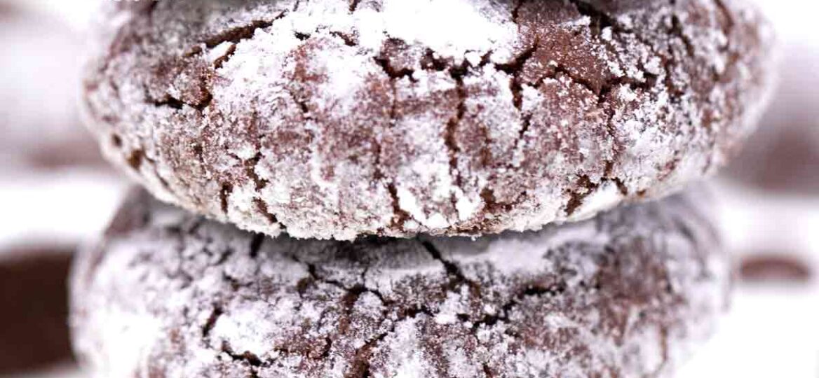 chocolate crinkle cookies interior