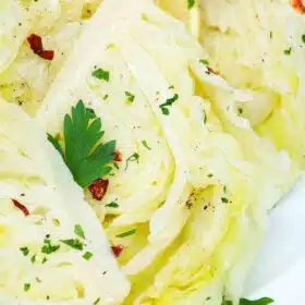 boiled cabbage with parsley