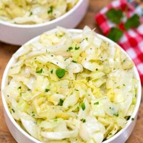 Sautéed cabbage in a bowl