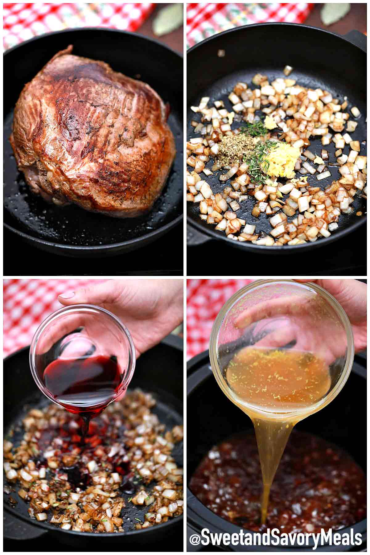 Slow Cooker Red Wine Pot Roast Sweet and Savory Meals