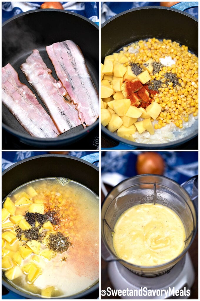 steps how to make creamy corn soup