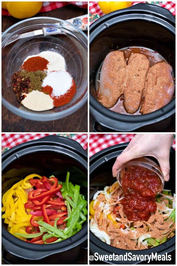 steps how to make crockpot chicken fajitas