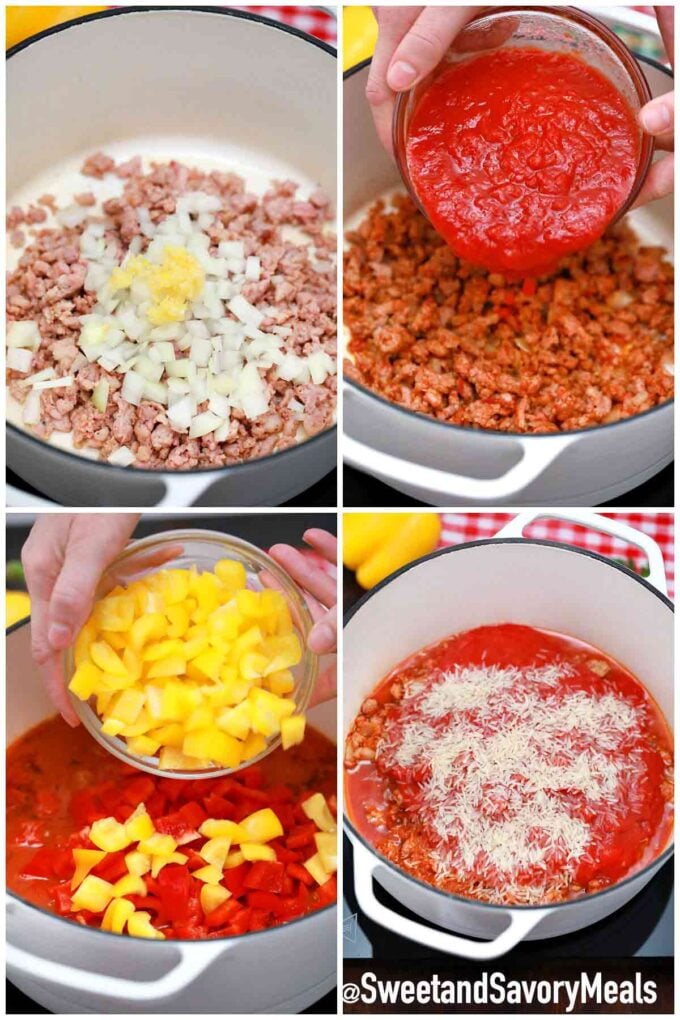 steps how to make unstuffed peppers