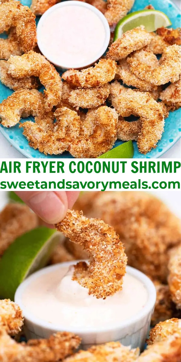 easy air fryer coconut shrimp pin