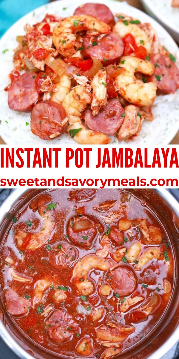 easy instant pot jambalaya pin