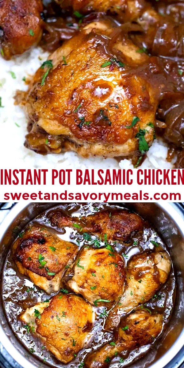 easy instant pot balsamic chicken pin