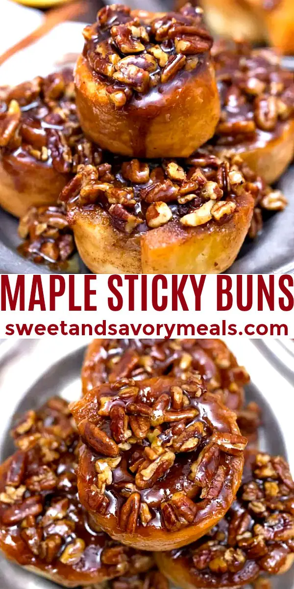 easy maple sticky buns pin