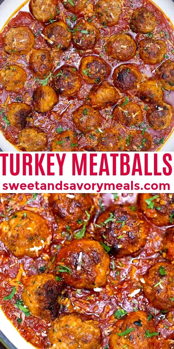 easy turkey meatballs pin