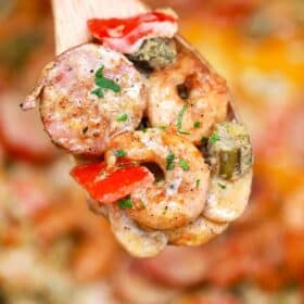 creamy cajun shrimp and sausage