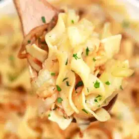 fried cabbage and noodles