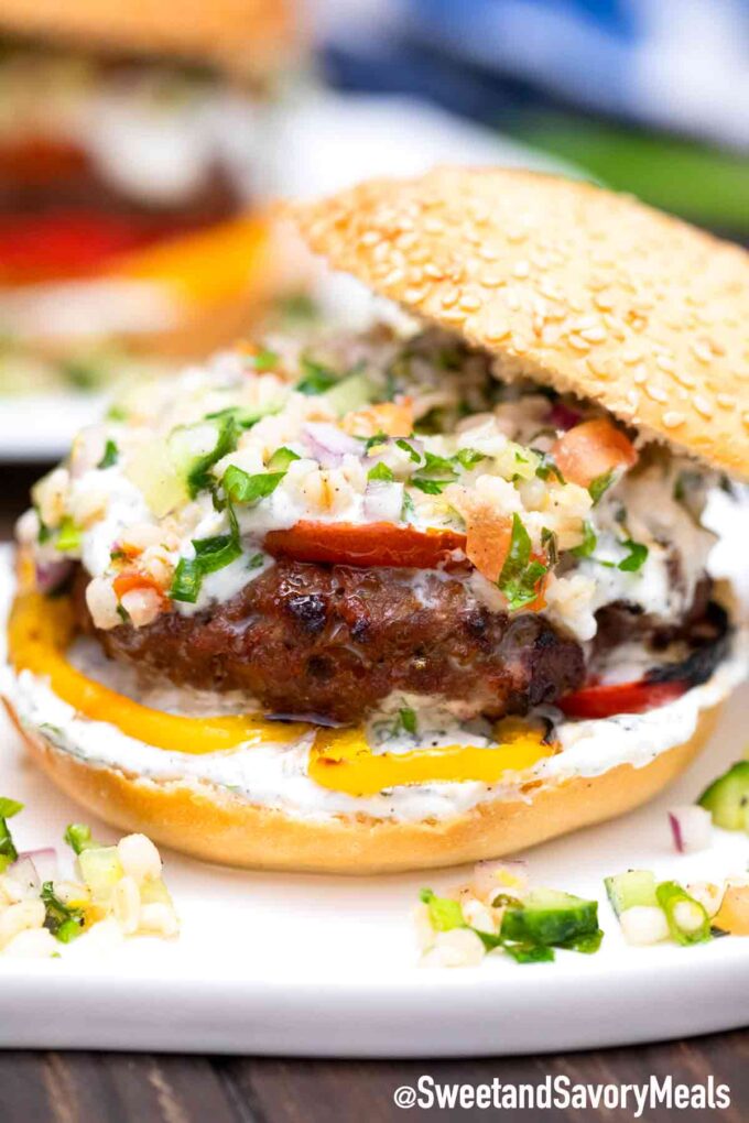 Homemade Greek Lamb Burgers [Video] - Sweet and Savory Meals