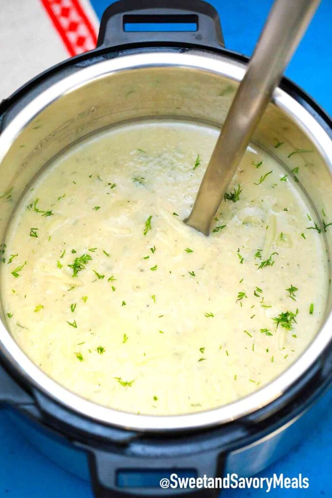 instant pot cauliflower soup with cheese