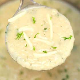 pressure cooker cauliflower soup with cheese