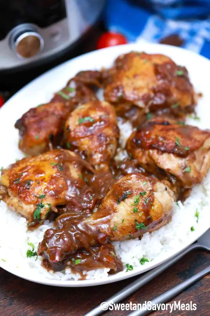 instant pot balsamic chicken with rice