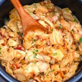 slow cooker cabbage and bacon
