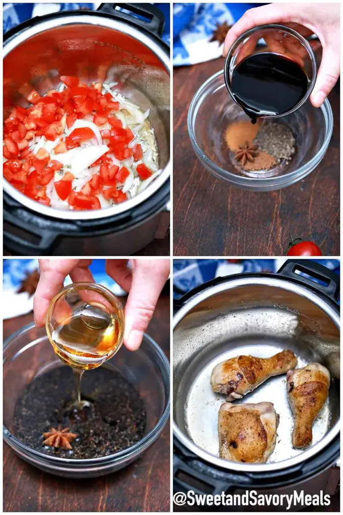 steps how to make instant pot balsamic chicken