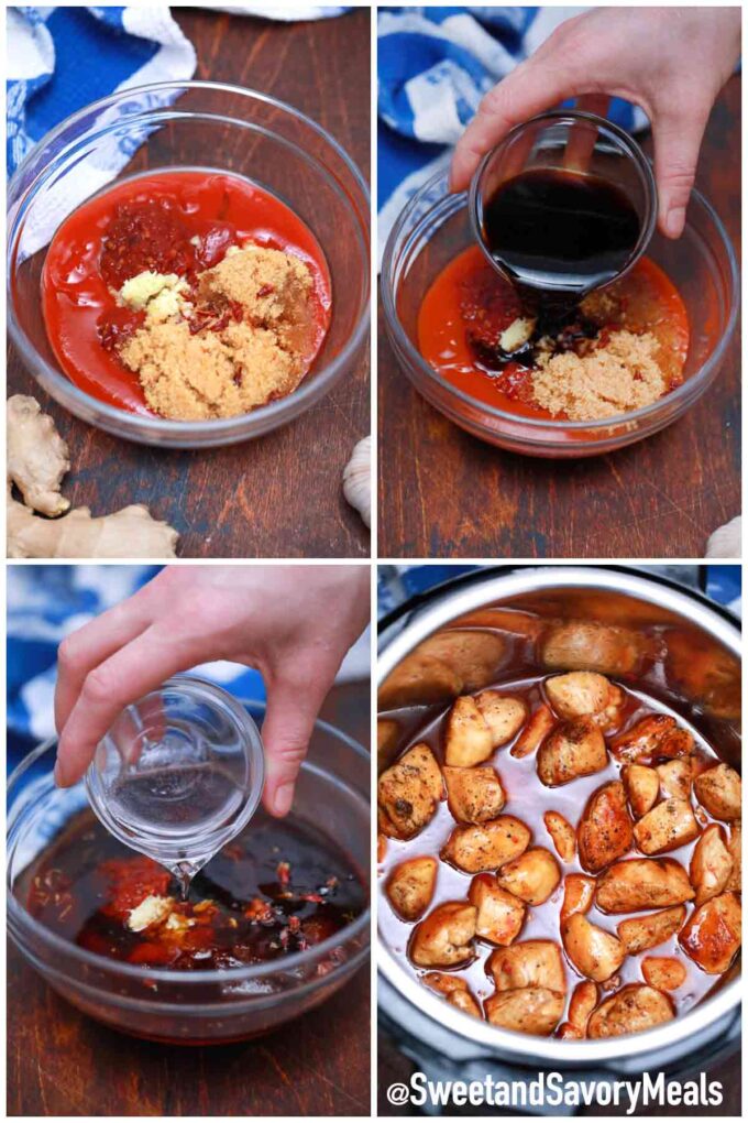 steps how to make instant pot firecracker chicken