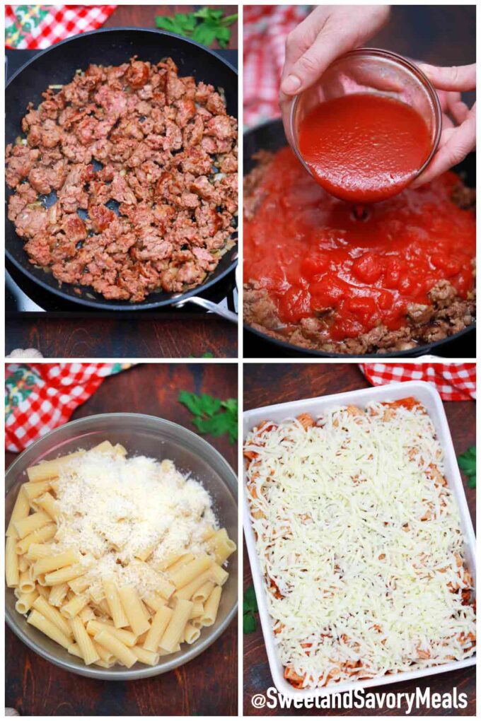 steps how to make pasta al forno