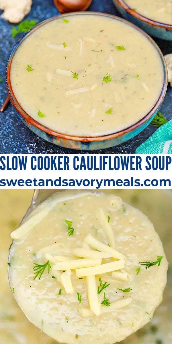 easy slow cooker cauliflower soup pin