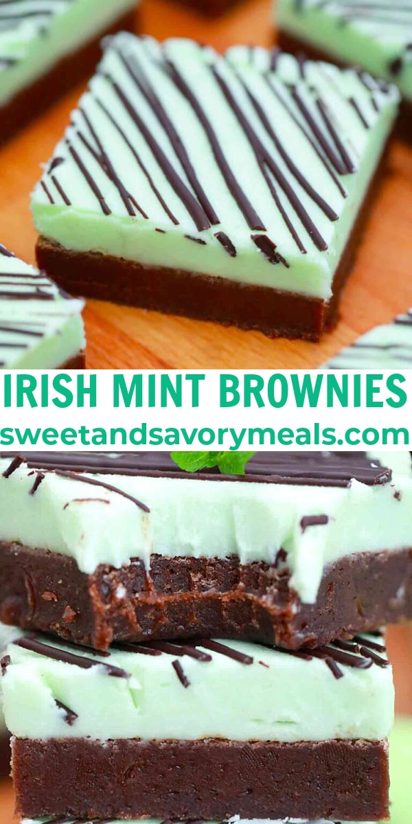 easy irish mint brownies pin