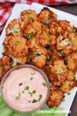 air fryer buffalo cauliflower wings