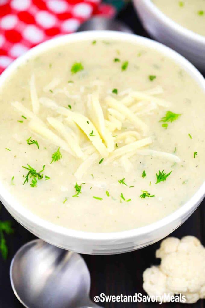cauliflower soup with cheese