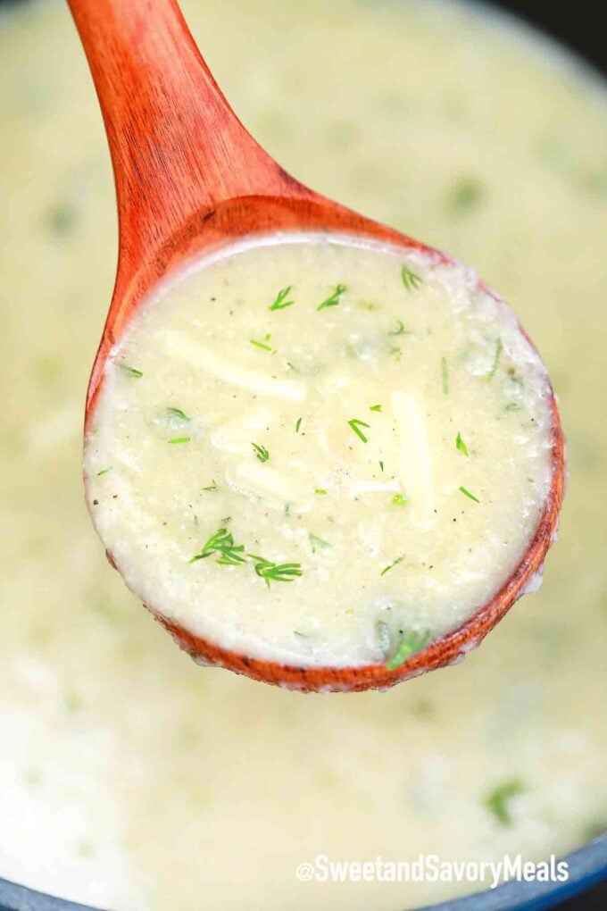cauliflower soup with dill