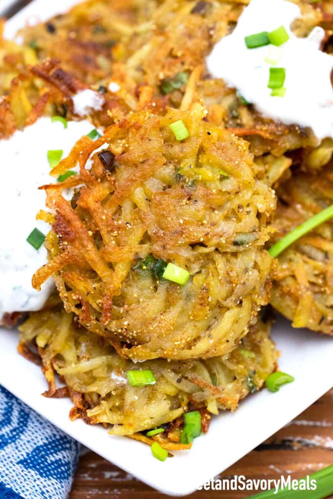 crispy potato latkes