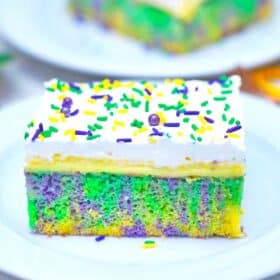 king cake poke cake